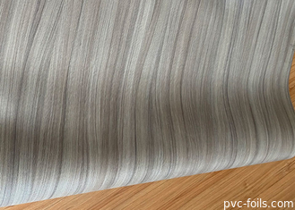 Tekstur Kayu Timbul PVC Membran Film Furniture Pintu Dekoratif Vinyl Wrap