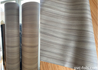 Kabinet Timbul Meliputi PVC Wood Grain Foil Vinyl Wrap Lebar 1400mm