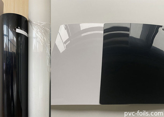 Foil Membran PVC Gloss Tinggi Untuk Pintu Kabinet Putih Susu Hitam