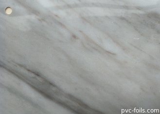 White Grey Marble Self Adhesive PVC Foil Untuk Memperbarui Permukaan Kabinet