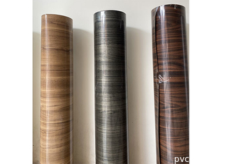 Stain Resistance PVC Decorative Door Foil Untuk Vacuum Membran Press