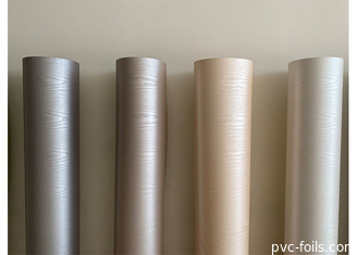 ROHS Non Adhesive Embossed PVC Furniture Foil Moisture Proof