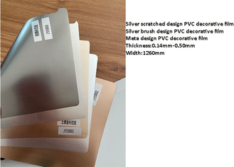 500m / Roll Film Dekoratif PVC Untuk Laminasi Datar Furnitur