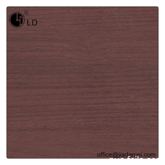Film Dekoratif PVC Warna Kayu Mahoni Coklat 0,12mm Untuk Pembungkus Profil Plastik