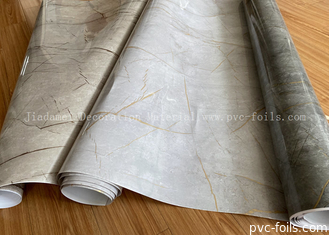 Film Dekoratif PVC Efek Marmer Gloss Tinggi Produksi Bersertifikat ROHS