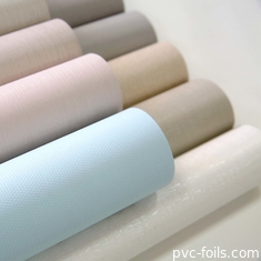 Desain Tekstur Seperti Kain PVC Dekoratif Foil Roll Untuk Tutup Furnitur