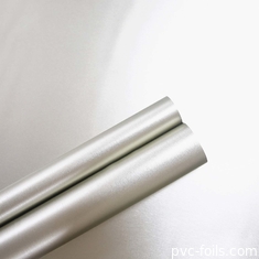 Film dekoratif PVC perak logam gloss untuk laminasi panel furnitur