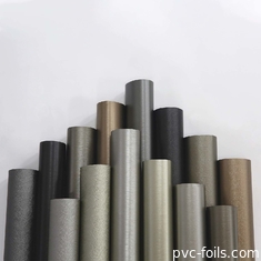 Metallic Silver Color Self Adhesive PVC Film In Roll Untuk Dekorasi Permukaan