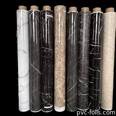 Film Laminasi PVC Pola Marmer Baru Untuk Dekorasi Permukaan Interior