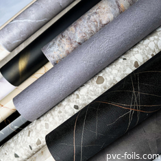 New Marble Desain PVC Membrane Foil Untuk Cover Lemari Furnitur