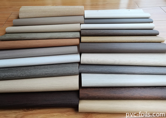 Film pembungkus PVC biji kayu ceri untuk desain furnitur khusus