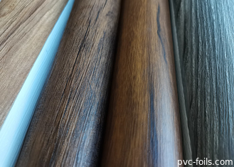 Walnut Brown Wood Grain PVC Film Dekoratif Untuk Windowsills Plastik