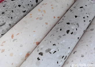 Stone Design Putih Marmer PVC Dekoratif Film Untuk Dapur Countertops