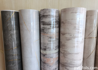 1400mm Glossy Marble PVC Film Untuk Aplikasi Vacuum Membrane Press