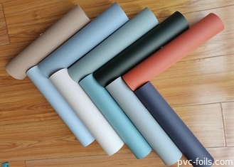 Solid Color Soft Touch PVC Dekorasi Film Untuk Vacuum Press Dan Membrane Pintu