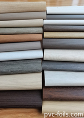 Film Dekoratif PVC Biji Kayu Oak Alami Untuk Profil Jendela Dan Pintu