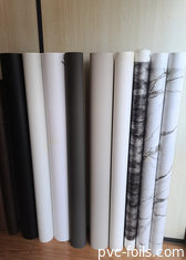 Film dekoratif PVC Matte Marmer Putih untuk aplikasi vacuum press di panel furnitur