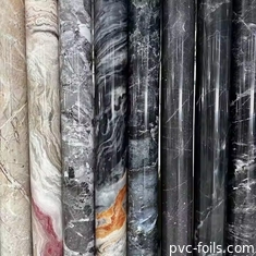 Film Dekoratif PVC Marmer Cetak Digital Untuk Panel Furnitur Dan Proyek Laminasi