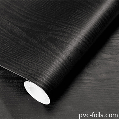 Waterproof Digital Printing Wood Grain PVC Film Dekoratif Untuk Furnitur Dan Dekorasi Lemari