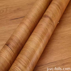 Super Matte Wood Grain PVC Wrapping Foil Untuk Dekorasi Panel Dinding WPC