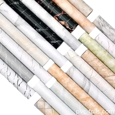 High Gloss Marble Design Self-Adhesive Vinyl Film Premium PVC Sticker Untuk Countertop Wrapping