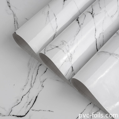 Lembar PVC Marmer Film Plastik Untuk Dekorasi Permukaan Furnitur