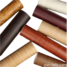 Low MOQ Harga Pabrik Wallpaper Tempel Sendiri Furniture Sticker Vinyl Kayu Tumbuhan PVC Film Untuk Dijual
