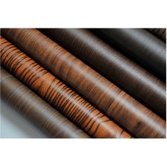 Mudah Instalasi PVC Dekoratif Foil Sempurna Untuk Mesin Laminasi Panas Panjang Disesuaikan Opsional Pendukung Self-Adhesive