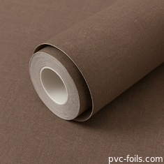 Tekstur Kain Warna Padat Tekstur Pvc Self Adhesive Wall Covering Untuk Dekorasi Dinding Interior