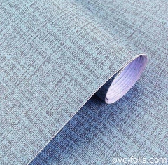 Tekstur Kain Warna Padat Pvc Self Adhesive Film Untuk Dekorasi Hotel Renovasi