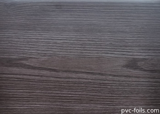 Film Dekoratif PVC yang Digambar Warna Kayu Walnut Untuk Pintu Lemari