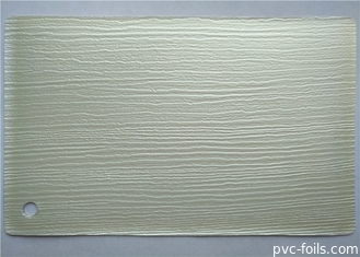 White Painted Oak Heavy Emboss PVC Decorative Foil Untuk Pintu Kamar Mandi