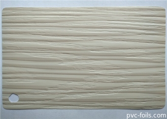 Matte Wood Grain Pvc Membrane Foil Untuk Furnitur Dalam Ruangan Timbul Dalam