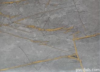 0.50mm Dekoratif PVC Foil Untuk Meliputi Furniture Butir Marmer Gloss Tinggi