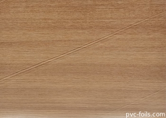 Wood Grain PVC Furniture Foil 100m-1000m Untuk Profil Pembungkus Kusen Pintu