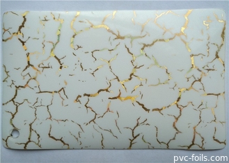 0.2 MM 0.1mm High Gloss Putih Pvc Pola Film Dekoratif Dicetak