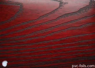 Embossed Wood Grain PVC Decorative Foil 500m / Roll Untuk Kabinet