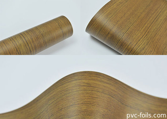 Vacuum Press Pvc Foil Untuk Pintu Lemari Kayu Matte Butir 1420mm