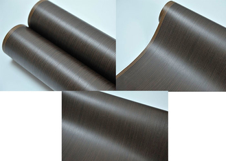 Emboss PVC 3D Membrane Foil Roll Hitam Kayu Biji 1400mm Lebar