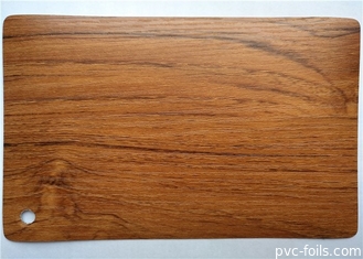 Golden Oak Wood Grain Pvc Membrane Foil Untuk Pintu Lemari Dapur