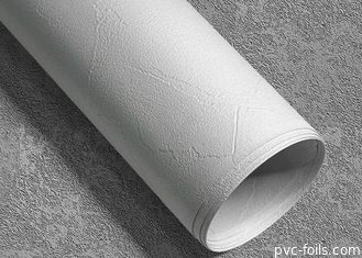 Solid Color Embossed PVC Decorative Foil Roll Untuk MDF Doards Cover