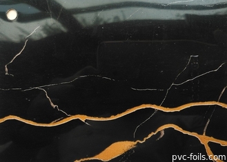 Efek Marmer Hitam Dekoratif Film PVC Ramah Lingkungan