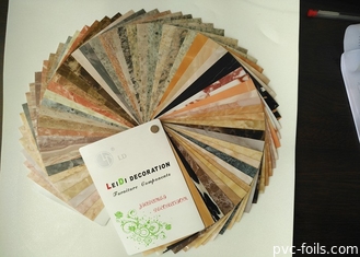 Ketebalan 0,50mm Film PVC Dekoratif Desain Marmer Gloss Tinggi Untuk Penutup Meja
