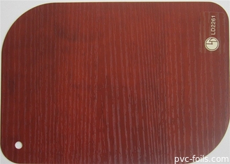Non Adhesive Wood Grain PVC Decorative Film Foil Curtain Pipe Wrap