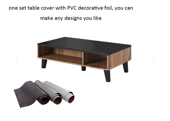 Kuas Black Oak Color Pvc Decorative Foil Roll Untuk Penutup Atas Meja