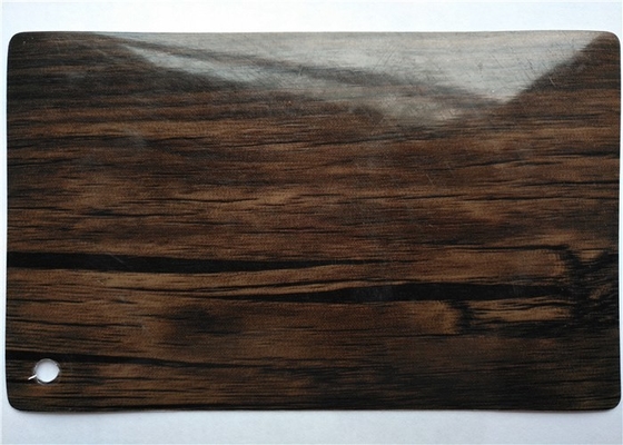 Film Dekoratif Pvc Butir Kayu Gloss Tinggi Untuk Perabotan Lebar 1420mm