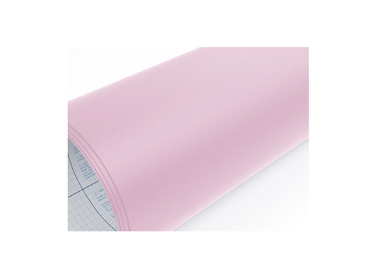 20mm-1240mm Warna Solid Merah PVC Self Adhesive Film Untuk Meja