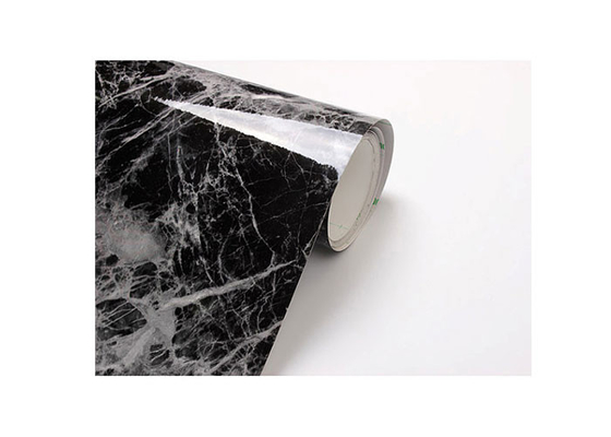 Beige Marble High Gloss PVC Lamination Film Untuk Jendela Plastik