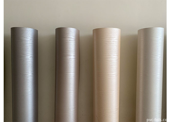 ROHS Non Adhesive Embossed PVC Furniture Foil Moisture Proof