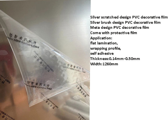 Film Dekoratif PVC Anti Kotor 0,50mm Untuk Pintu Lemari